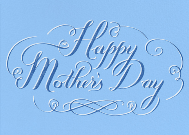 Happy Mothers Day Script Blue Send Online Instantly Track Opens