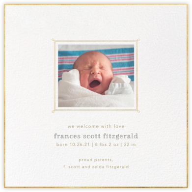 Traditional Frame - Paperless Post - Birth Announcements