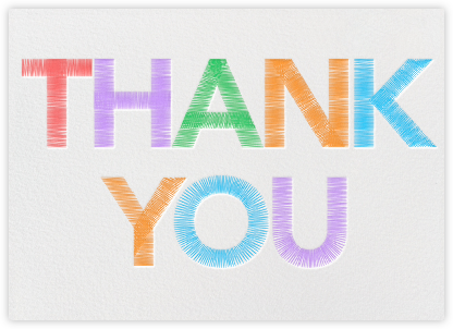 Thank You Stitches - Paperless Post - Baby Shower Thank You Cards