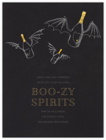 Bat Bottles - Paperless Post - Halloween invitations 