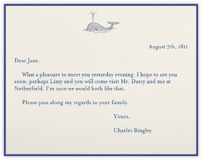 Classic Whale - Paperless Post - Personalized Stationery 