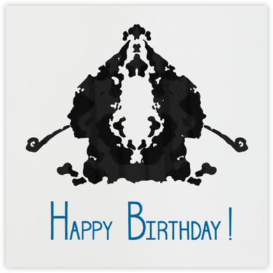 Rorschach Birthday Silhouette (Blue) - Paperless Post - Free Birthday eCards