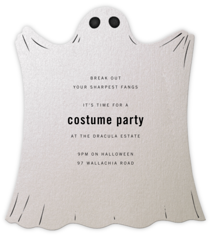 Ghost - Paperless Post - Halloween invitations 