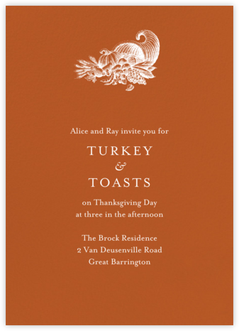 Pumpkin - Tall - Paperless Post - Thanksgiving invitations 