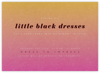 Gradient Full Horizontal - Pink - Paperless Post - Bachelorette Party Invitations