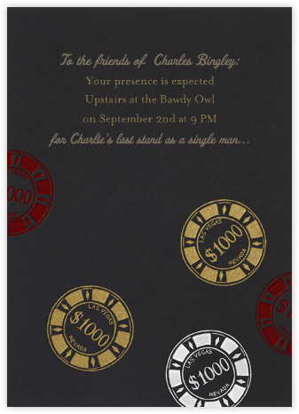 Vegas Bachelor Party - Black - Paperless Post - Bachelor party invitations