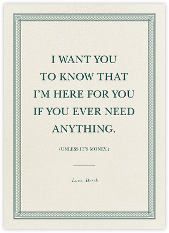 Everything But the Bills - Derek Blasberg - Get Well Cards