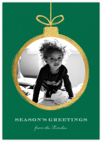 Gold Ornament - Paperless Post - Christmas Cards
