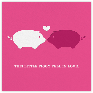 Piggy Love - Jonathan Adler - Valentine's Day Cards