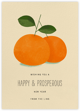 Lucky Clementines - Cream - Paperless Post - Lunar New Year Invitations
