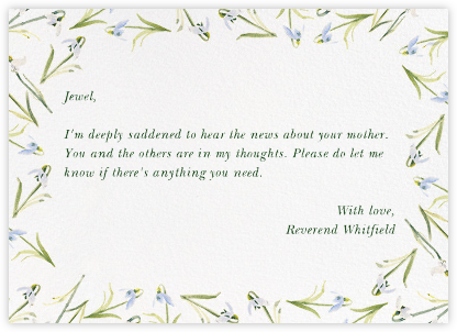 Snowdrop - Sympathy - Paperless Post - Sympathy Cards