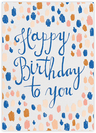 An Ostrich's Birthday - Blue - Mr. Boddington's Studio - Birthday Cards