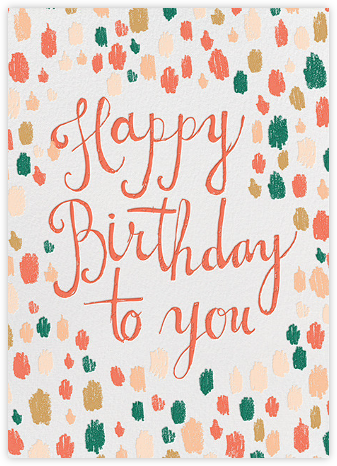 An Ostrich's Birthday - Orange - Mr. Boddington's Studio - Birthday Cards