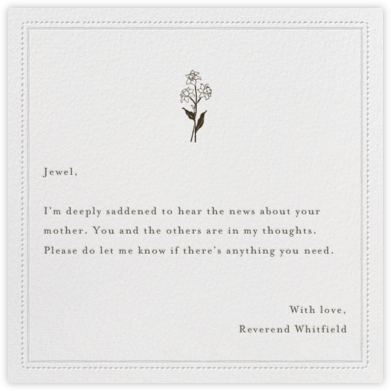 Field Stitch - Fog - Paperless Post - Sympathy Cards