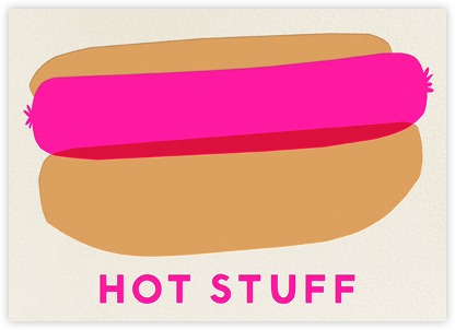 Hottie Hot Dog - The Indigo Bunting - Valentine's Day Cards