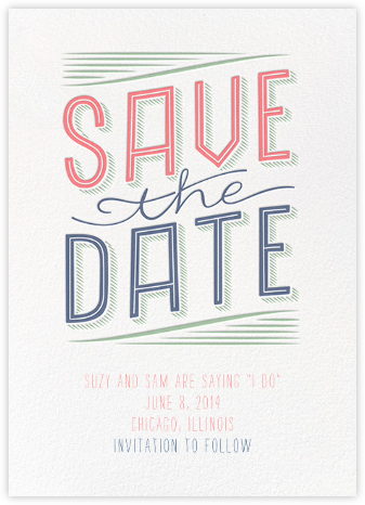 Folksy Save the Date - Crate & Barrel - Crate and Barrel invitations and save the dates