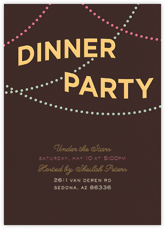 A Dinner Party - Crate & Barrel - Crate and Barrel invitations and save the dates