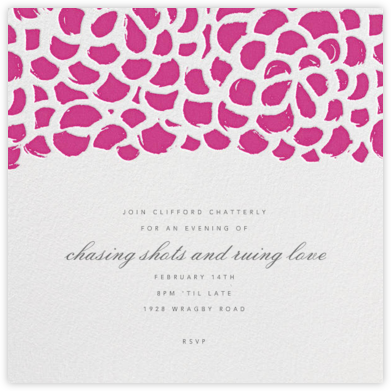 Gardenia - Hot Pink - Oscar de la Renta - Valentine's Day invitations