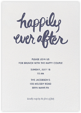 Ever After - Tall - Linda and Harriett - Engagement party invitations 