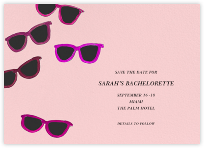 Sunglasses - Linda and Harriett - Bachelorette Party Invitations 