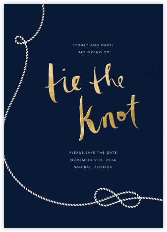 Nautical II (Save the Date) - Gold - kate spade new york - Wedding Save the Dates