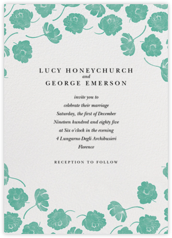 Audrey II - Lagoon - Paperless Post - Wedding Invitations