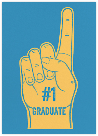 Foam Number One Hand - Paperless Post - Graduation Cards
