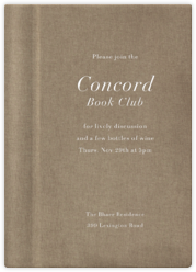 Book Club Invitations Online At Paperless Post