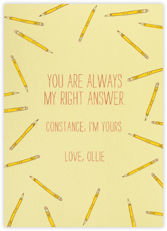Scattered Pencils - Paperless Post - Love Cards
