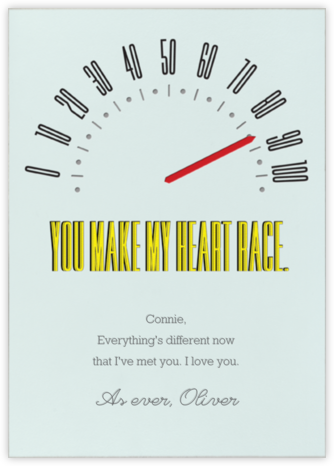 You Make My Heart Race - Paperless Post - Love Cards