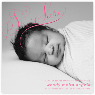 She's Here - Photo - Bernard Maisner - Birth Announcements