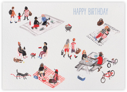 Picnic Park Birthday Card(Sarah Burwash) - Red Cap Cards - Birthday Cards