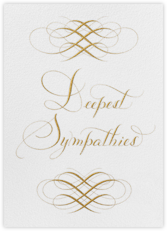 Deepest Sympathies - Ivory - Bernard Maisner - Sympathy Cards