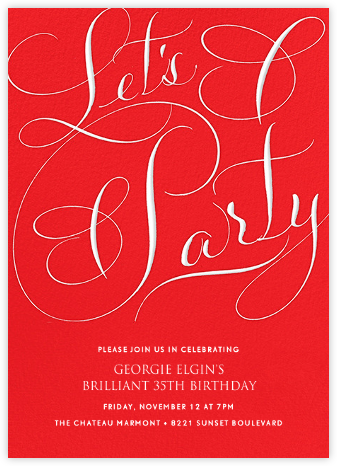 Let's Party Script - Red - Bernard Maisner