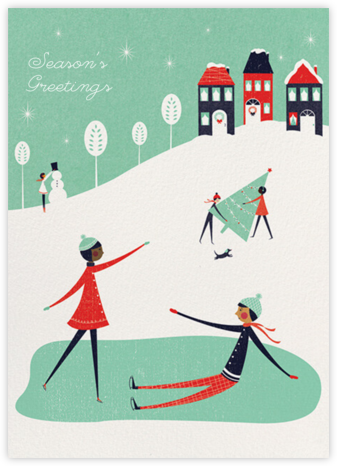 Snow Outside (Jill Labieniec) - Red Cap Cards - Christmas Cards
