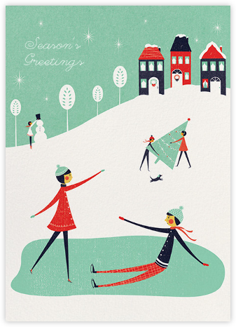 Snow Outside (Jill Labieniec) - Red Cap Cards - Christmas cards