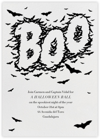 Bats Say Boo - Paperless Post - Halloween invitations 