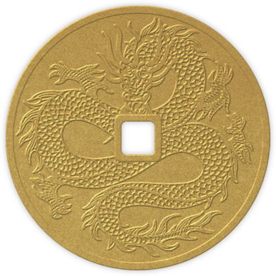 Dragon Coin - Gold - Paperless Post