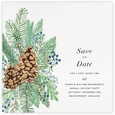 Juniper and Pine - Paperless Post - Holiday Save the Dates