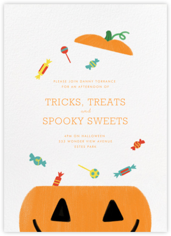 Candy Bucket - White - Paperless Post - Halloween invitations 