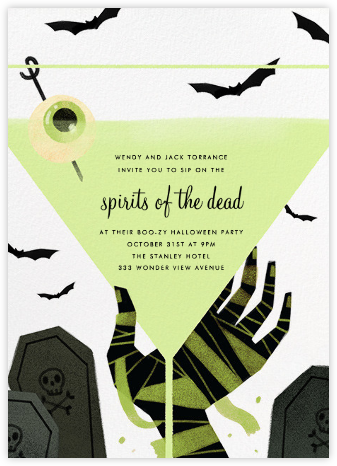 Mummy Needs A Drink - Paperless Post - Halloween invitations 