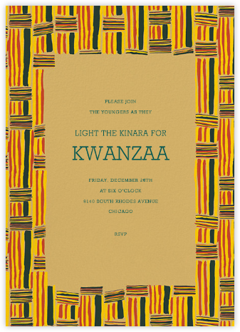Kwanzaa Invitations Send Online Instantly Rsvp Tracking