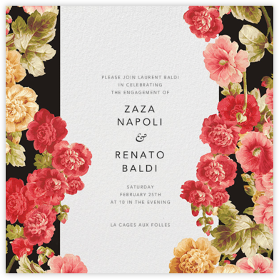 Garden Floral Ikat - Oscar de la Renta - Engagement party invitations 