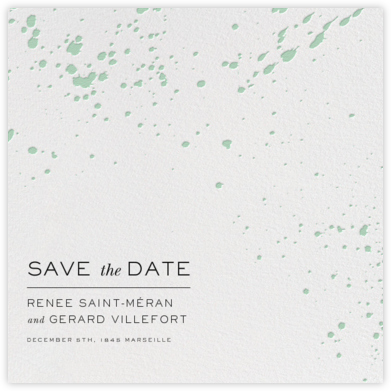 Splatter Cloth II (Save the Date) - Mint - Paperless Post - Save the Dates