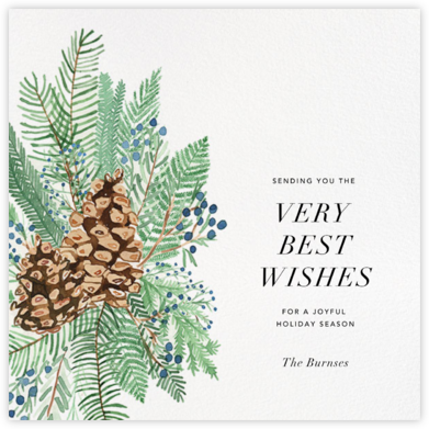 Juniper and Pine - Paperless Post - Watercolor Christmas Cards