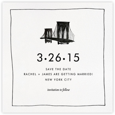 Borough (Save the Date) - Black - Linda and Harriett - Wedding Save the Dates