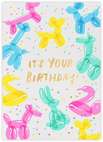 Balloon Animals (Greeting) - Hello!Lucky - Birthday Cards for Her