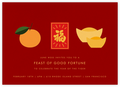 Lucky Fortunes - Paperless Post - Lunar New Year Invitations