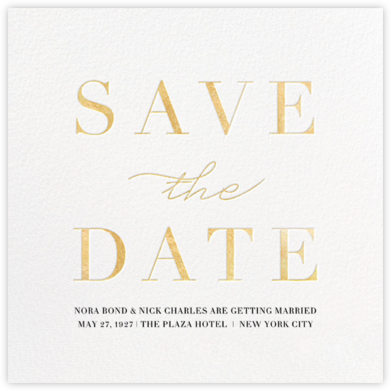 Remnant - Gold - Paperless Post - Gold Save The Dates