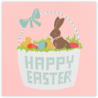 Bunny Basket - Paperless Post - Easter Cards